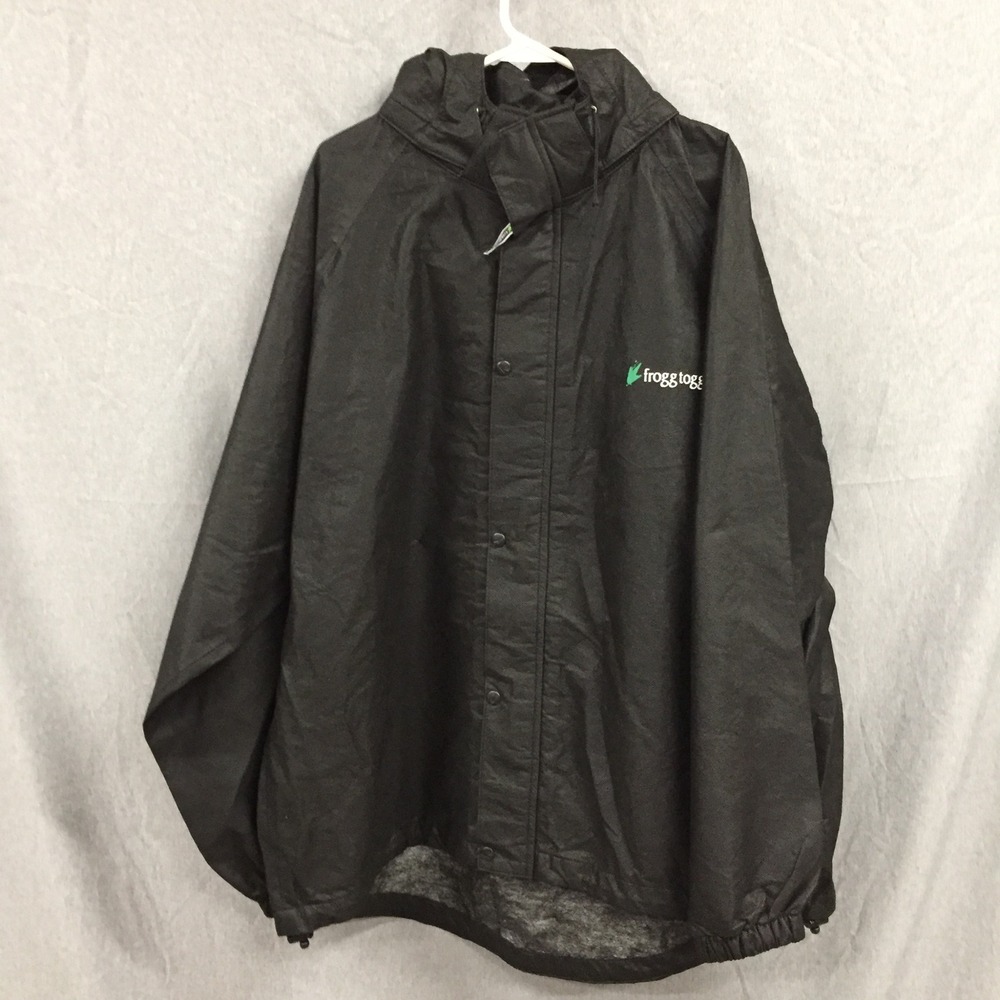 Frogg Toggs All Sport Rain Jacket Black XL Waterproof Hooded AS1310-01